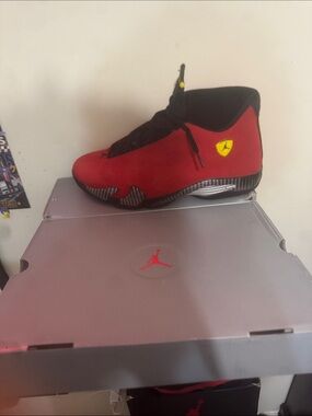 Jordan 14(Ferrari) color-way very comfortable and worn a couple of times